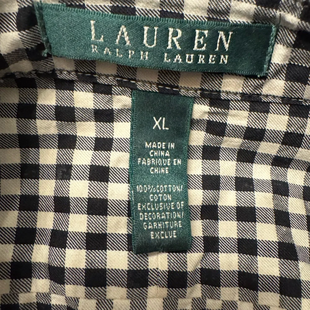 Ralph Lauren Black and White Checkered Blouse - Picture 3 of 5